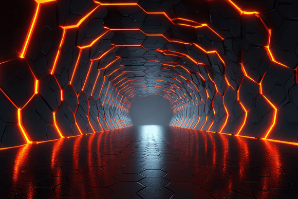 Download Futuristic Neon Tunnel Design - Neon tunnel Collection