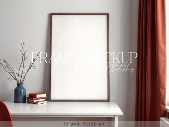 Download Light Mockup Frame on the Table - Light mockup Collection