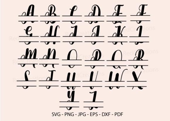Download Split Monogram Svg, 26 Individual - Individual Collection