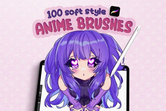 Download 100 Procreate Anime Soft Style Brushes - Style Collection