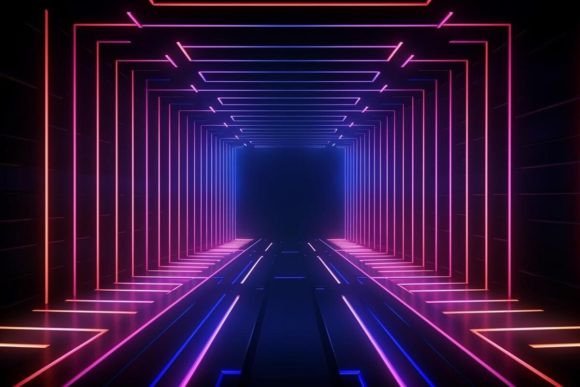 Download Graphic Illustration Neon Tunnel Lights - Neon tunnel Collection
