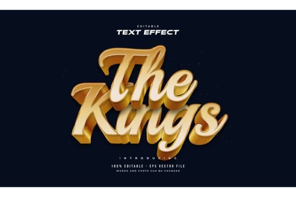 Download 3D Luxury Golden Text Style Effect - Style Collection