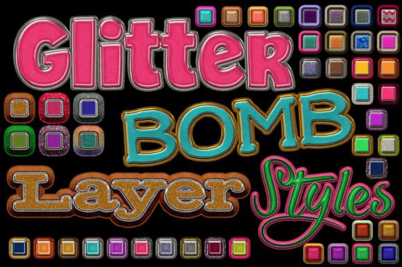 Download Glitter Bomb Layer Styles - Style Collection