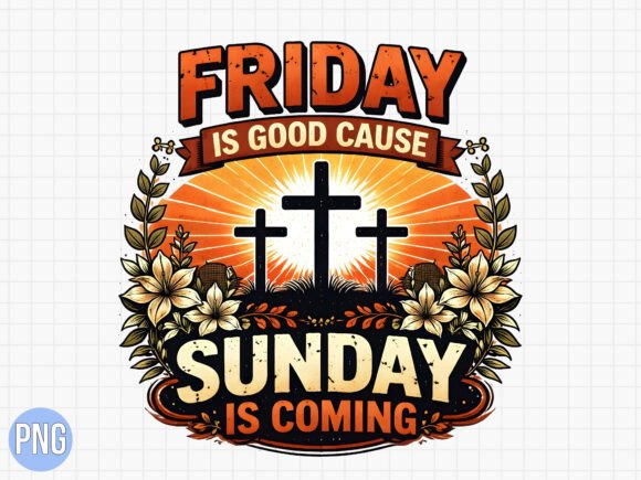 Download Friday Good Sunday is Coming T-shirt PNG - Friday Collection