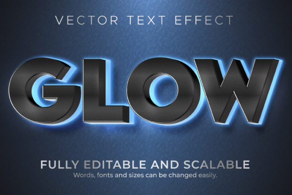 Download Text Effect Glow Blue Neon Text Style - Style Collection