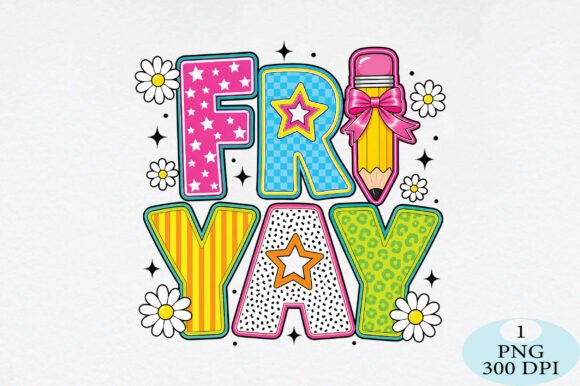 Download FRYAY Friday Teacher PNG - Premium Bundle