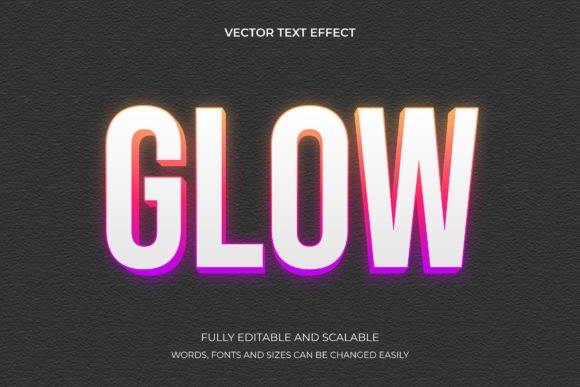 Download Text Effect Glow Word Font Style - Style Collection