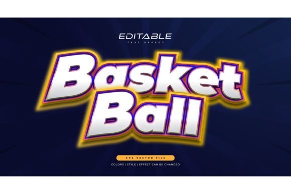 Download Basketball Text Style with Glow Effect - Style Collection