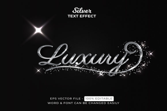 Download Silver Text Effect Luxury Style Theme - Style Collection