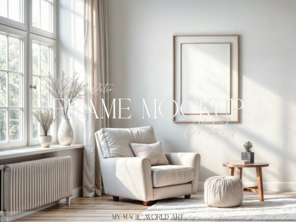 Download Light Mockup Frame on the Wall - Light mockup Collection