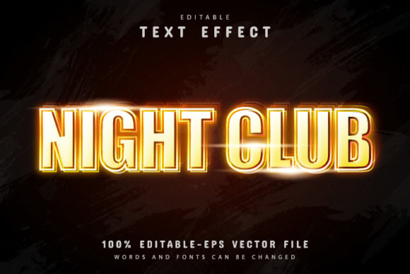 Download Nightclub Text, Orange Neon Style Effect - Style Collection