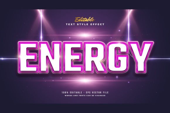 Download Bold Energy Text Style with Glow Effect - Style Collection