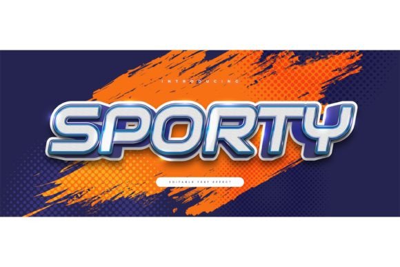 Download White and Blue Sporty Text Style Effect - Style Collection